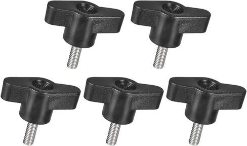 مقابض براغي تثبيت - 5 قطع براغي إبهام على شكل حرف T تناسب إزالة مقبض شد اليد واستبدال قاعدة المظلة - 304 من الفولاذ المقاوم للصدأ - (M5 × 25 مم) in Kuwait