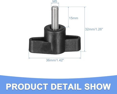 مقابض براغي تثبيت - 5 قطع براغي إبهام على شكل حرف T تناسب إزالة مقبض شد اليد واستبدال قاعدة المظلة - 304 من الفولاذ المقاوم للصدأ - (M5 × 25 مم) in Kuwait