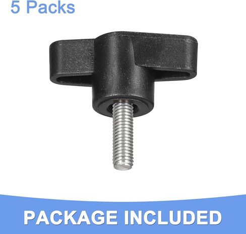 مقابض براغي تثبيت - 5 قطع براغي إبهام على شكل حرف T تناسب إزالة مقبض شد اليد واستبدال قاعدة المظلة - 304 من الفولاذ المقاوم للصدأ - (M5 × 25 مم) in Kuwait