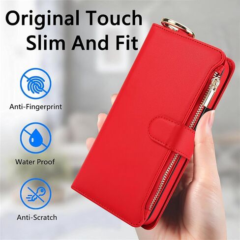 Asuwish Phone Case for iPhone 12 Mini 5.4 Zipper Wallet with Tempered Glass Screen Protector Crossbody Strap Card Holder Stand Flip Cell Cover iPhone12mini 5G i 12s iPhone12 12mini Women Pink in Kuwait