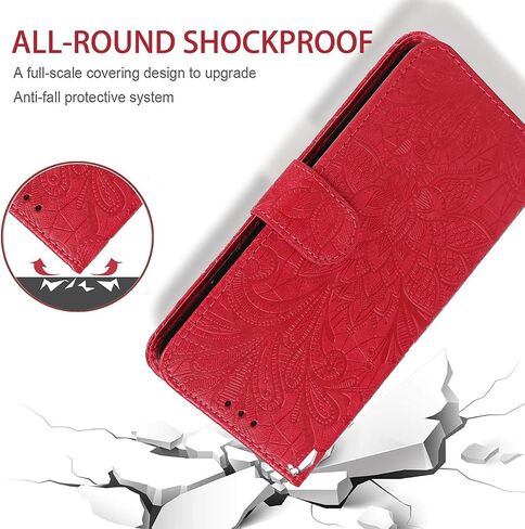 حالة iPhone 15 CASE 6.1 "، Apple 15 Wallet Case مع حامي شاشة زجاجي مقسى ، غطاء هاتف بطاقة ائتمان من Lace Pu Pu Pu PU in Saudi Arabia