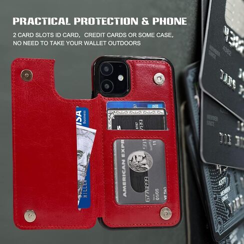 MIDOLA Wallet Case for iPhone 12/12 Pro 12P with Card Holder Cover Cell Phone Leather Protective Purse 6.1 Inch Blue in Saudi Arabia