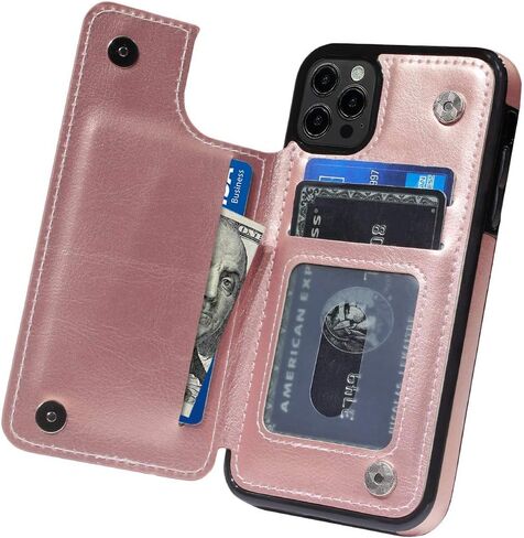 MIDOLA Wallet Case for iPhone 12/12 Pro 12P with Card Holder Cover Cell Phone Leather Protective Purse 6.1 Inch Blue in Saudi Arabia
