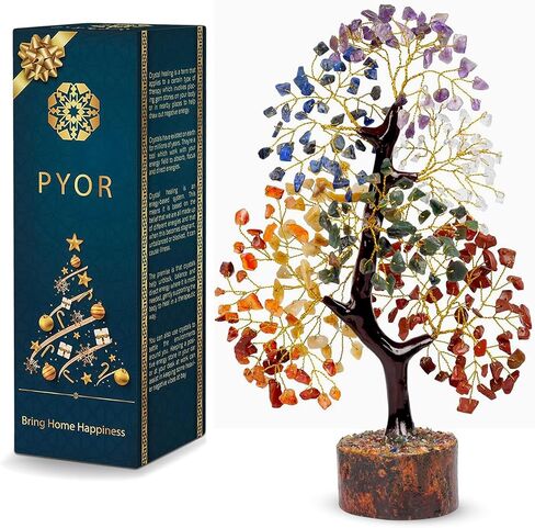 7 شقرا كريستال شجرة فنغ شوي شجرة المال ديكور المكتب بلورات وأحجار ديكور المنزل التأمل الملحقات الأحجار الكريمة شجرة البيت الاحترار الهدايا منزل جديد - حجم 10-12 بوصة 300 الخرز شقرا الحجارة in Kuwait