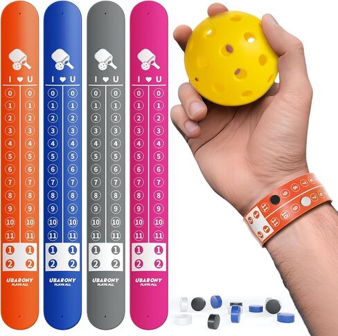 Pickleball Score Keeper, 8 Portable Pickleball Scoreboard Counter Scorekeeping Tracker Wristband for Sports Games Indoor & Outdoor Yard, Cornhole, Ping Pong in Kuwait