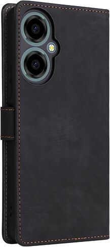 لصالح Blu G64 Wallet Phone Case مع واقي الشاشة [RFID حظر] حامل بطاقة الوجه الجلدي Kickstand Strap Women Men Men Plock Men for Blue G64 Blu G 64 Blug64 Purple in Kuwait