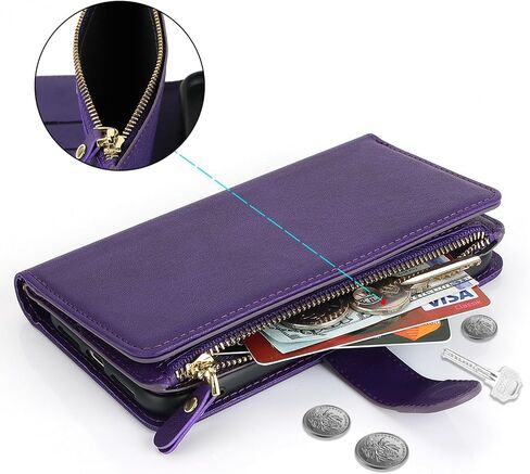 Jaorty Crossbody Wallet for iPhone 15 Plus Case with Adjustable Lanyard Strap Credit Card Holder 6.7",PU Leather Handbag Purse Kickstand Make Up Mirror Cover Case for Men Women Girl,Pink in Kuwait