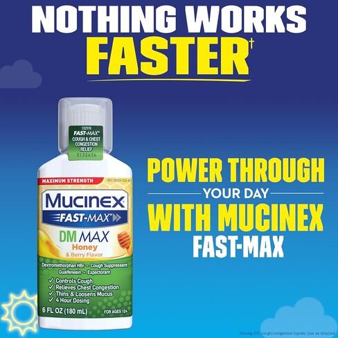 Mucinex Fast-Max DM, Max Strength, Cough Relief Liquid, 6oz in Saudi Arabia