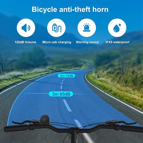 Pihdinova Electric Bike Horn 125 db Loud Bicycle Bell in Kuwait
