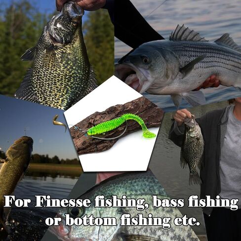 Spin Shot Hooks for Drop Shot Rigs, 20pcs EWG Hook for Bass Fishing with Swivel Saltwater Freshwater Sizes 4, 2, 1, 1/0, 2/0, 3/0, 4/0, 5/0 in Saudi Arabia