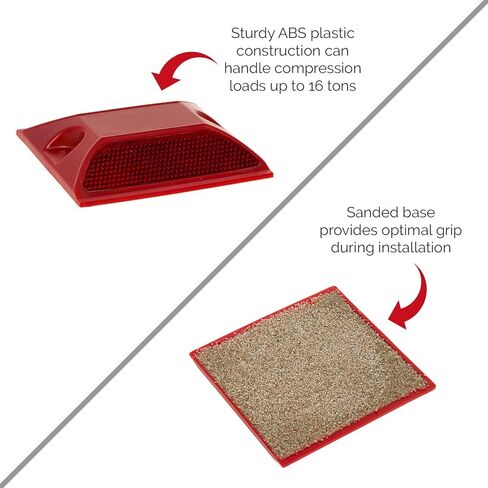 عبوة من 10 قطع من علامات الرصيف والممرات التجارية العاكسة (أبيض) in Kuwait