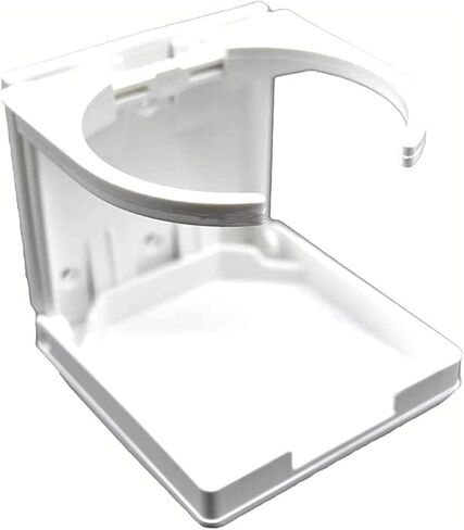 MARINE CITY Adjustable Arms Folding Cup Drink Holder - White ABS Plastic, Fits 2-5/8 to 3-1/2 Inches - Perfect for Ships, Marines, Watercrafts, and RVs - Pack of 4 in Kuwait