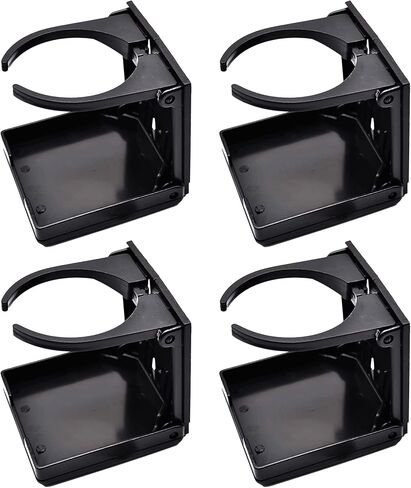 MARINE CITY Adjustable Arms Folding Cup Drink Holder - White ABS Plastic, Fits 2-5/8 to 3-1/2 Inches - Perfect for Ships, Marines, Watercrafts, and RVs - Pack of 4 in Kuwait