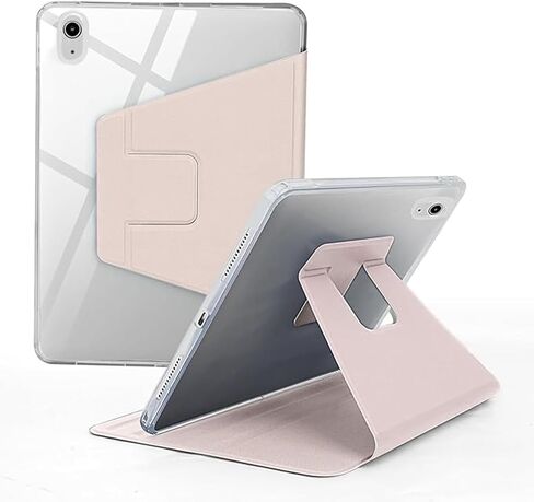 Shockproof iPad Case with Multifunctional Bracket in Lavender and Pink- Suitable for Women with Intelligent Sleep and Touch lD Accessible Functions in Saudi Arabia