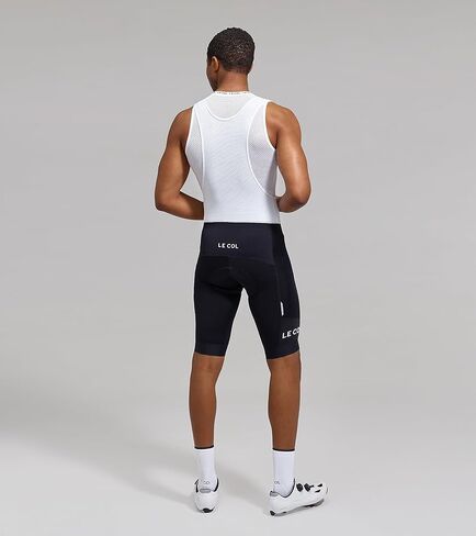 شورت رياضي للرجال II | شورت مبطن لركوب الدراجات من الشامواه مع حشوات جل | كحلي/زعفران | واسطة in Kuwait