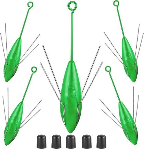 5 PCS SPUTNIK SCHOURSERS الأوزان الأزواج ، والأوزان الرصاصة سبوتنيك لركوب الأمواج مع ذيل طويل ، وتصفح الصيد غطس الصيد والأوزان في مياه السلاح السلور المالح شاطئ الصيد المحيط in Kuwait