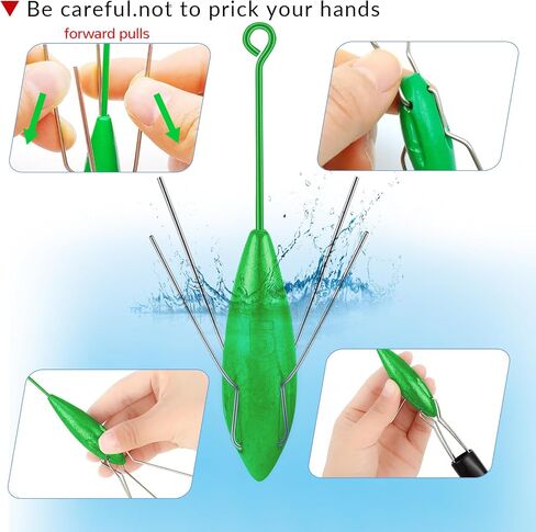 5 PCS SPUTNIK SCHOURSERS الأوزان الأزواج ، والأوزان الرصاصة سبوتنيك لركوب الأمواج مع ذيل طويل ، وتصفح الصيد غطس الصيد والأوزان في مياه السلاح السلور المالح شاطئ الصيد المحيط in Kuwait