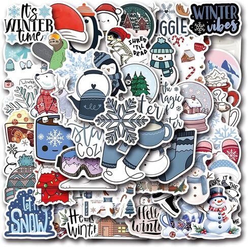 50PCS Snake Stickers Pack Party Favors Waterproof Vinyl Cute Snake Stickers Cartoon Laptop Decals for Laptop Water Bottles Skateboard Computer Scrapbook in Saudi Arabia