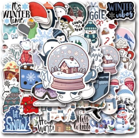 50PCS Snake Stickers Pack Party Favors Waterproof Vinyl Cute Snake Stickers Cartoon Laptop Decals for Laptop Water Bottles Skateboard Computer Scrapbook in Saudi Arabia