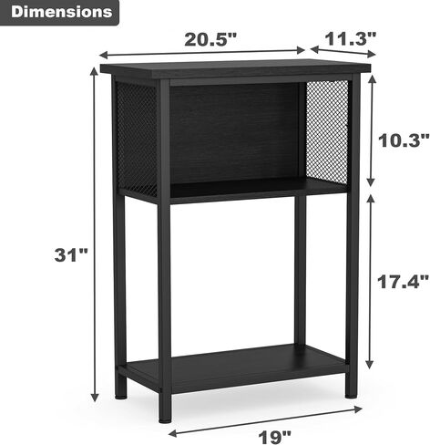 BSONE 5-10 Gallon Fish Tank Stand, Small Aquarium Stand Shelf, 0.71" Thickened Tabletop, 20.5" W×11" D ×34.3" H , Rustic Brown in Saudi Arabia