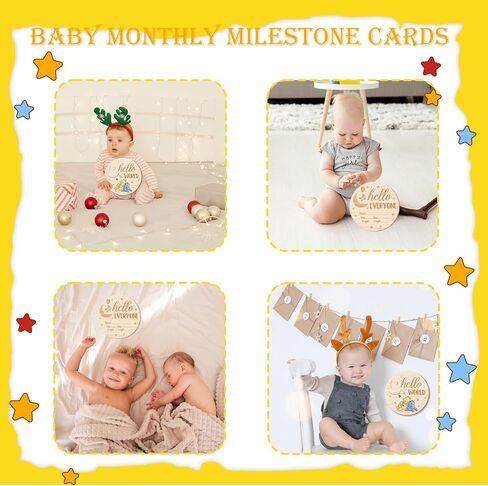 Winnie Baby Shower Decorations-Wooden Baby Announcement Sign-Baby Milestone Signs- Newborn Photography Props to Document Your Baby´s Growth-hello world-Newborn Photography Props to Document Your Baby´s Growth in Kuwait