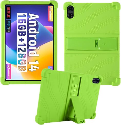 Case for FEARWIKY FKYC12 10.36'' Android 14 Tablet, Kids Friendly Soft Silicone Adjustable Stand Cover for FEARWIKY FKYC12 10.36 Inch (2023) Tablet (Black) in Kuwait