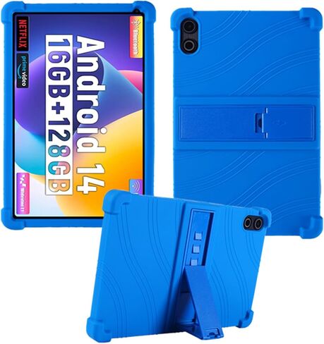Case for FEARWIKY FKYC12 10.36'' Android 14 Tablet, Kids Friendly Soft Silicone Adjustable Stand Cover for FEARWIKY FKYC12 10.36 Inch (2023) Tablet (Black) in Kuwait