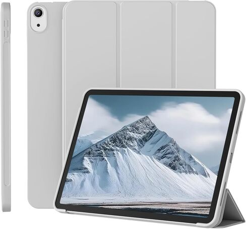 Case for iPad (A16) الجيل الحادي عشر/العاشر 11/10.9 بوصة 2025/2022 ، دعم تلقائي الاستيقاظ/معرف اللمس ، معرف Trifold خفيف الوزن مع تراجع TPU الناعم لعلاج iPad 10th Gen Case ، Gray in Kuwait