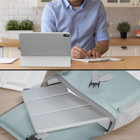 Case for iPad (A16) الجيل الحادي عشر/العاشر 11/10.9 بوصة 2025/2022 ، دعم تلقائي الاستيقاظ/معرف اللمس ، معرف Trifold خفيف الوزن مع تراجع TPU الناعم لعلاج iPad 10th Gen Case ، Gray in Kuwait