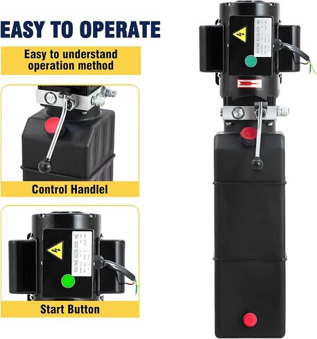 Litake Double Acting Hydraulic Power Unit 12V 8.5 Quart Car Lift Hydraulic Pump Power Unit, Hydraulic Pumps with 8L Steel Tank, Car Lift Hydraulic Power Unit for Auto Repair in Kuwait