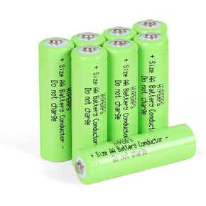 AA Size Battery Placeholder Conductor Fake Dummy Battery Setup Shell(8-Pack)
