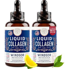 Vegan Collagen Builder Liquid Supplement - Collagen Booster with Vitamin C, Biotin, Hyaluronic Acid & Amino Acids - Vegetarian Collagen for Women, Organic Fruit & Vegetable Blend - 60ml, 30 Day