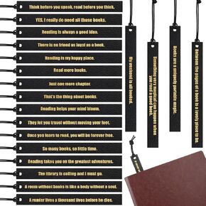 Roowest 20 Pcs Christian Leather Bookmark Gifts Handmade Bible Bookmarks Religious Christian Reward Supplies for Book Lovers Readers Church Book Club, 20 Styles(Inspirational)