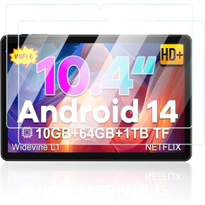 Screen Protector for FancyDay C13 10.4 inch Tablet Android 14 Octa-Core Processor,Anti-Scratch 9H Hardness Touch Sensitive 2.5D Rounded Edges Bubble Free Easy to Install,2 Pack.