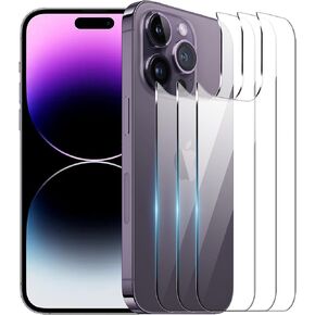 for iPhone 14 Pro Back Screen Protector,9H Hardness,Tempered Glass,bubble-free,Case Friendly,Anti-Scratch,Easy Installation(3 PACK)