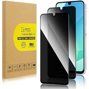 2 Pack Privacy Screen Protector for Samsung Galaxy A16 5G [Anti-Spy Tempered Glass], Ultra HD, Anti-Scratch, Bubble-Free, Easy Install 9H Protective Glass for Galaxy A16 5G