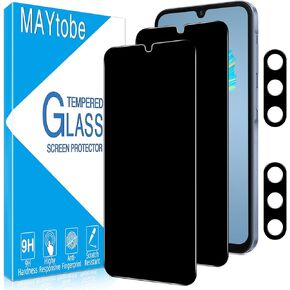 MAYtobe [2+2 Pack for Samsung Galaxy A16 5G Privacy Screen Protector, Privacy Tempered Film with Camera Lens Protector for Galaxy A16 5G, No Bubbles, Anti Scratch, Easy to Install