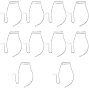 10pcs Replacement Acoustic Coil Tube, Transparent Radio Walkie Talkie Earpiece Compatible with Baofeng Kenwood Retevis Midland Two-Way for Security Police
