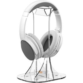 Desing Wish Acrylic Headphone Stand for Desk Non-Slip Universal Headphone Holder Gaming Headset Stand Headphone Hanger for All Headphones Size