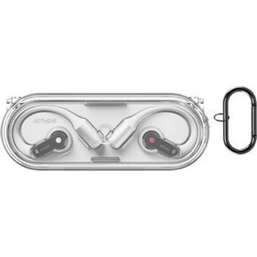 Geiomoo Soft TPU Case for Nothing Ear (Open), Protective Cover with Carabiner (Clear)