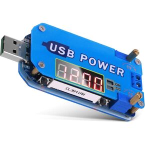 15W DC - DC Buck-Boost Converter, a Boost Module with CVCC That can Convert from 5V to 3.3V, 9V, 12V, 24V, 30V, an Adjustable USB Power Module with an Enclosure.