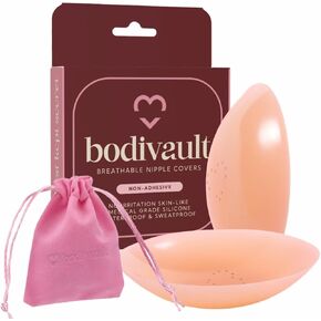 Breathable Nipple Covers, Non-Adhesive, Waterproof, Sweatproof, Nipple Covers for Athletes, Nipple Covers for Sensitive Skin Beige