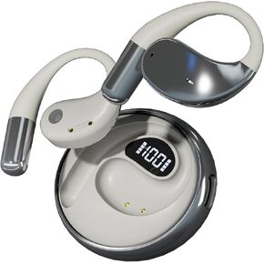 Souroyea Translation Earbuds Wireless Bluetooth,Translator Headphones with 139 Languages, Open Ear Ai Translating and Recording Headset Device for Foreign Language,No Subscription Fee （White）