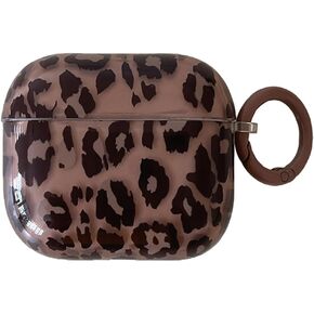Brown Tortoise Shell Clear Case for Airpods 3 with Lock,Aesthetic Retro Vintage Amber Leopard Stylish Trendy Cute Girly Protective Cover for Airpod 3rd Gen in Kuwait