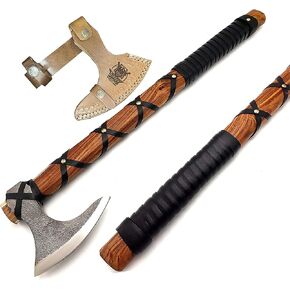 Cuchillo Smith Custom Forged Carbon Steel Viking Axe, Battle Axe, Viking Bearded Axe, Camping Axe, Gift for Him, Best SB122