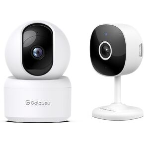 GALAYOU 2K Cameras for Home Security-2.4Ghz WiFi Camera for Pet/Dog/Nanny/Baby Monitoring with 2-Way Audio, 24/7 SD Card Storage, Night Vision, Smart Siren with Phone App, Works with Alexa/Google Home