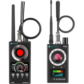 JMDHKK K68+ & K20 Hidden Camera Detector Bundle – Bug Detector & Magnetic Field Finder for Privacy Protection in Hotels, Offices, Homes & Travel (Black)