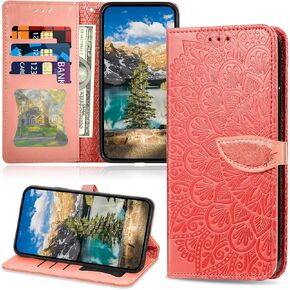Case Compatible with Samsung Galaxy A04S / Galaxy A13 5G, PU Leather Wallet Case for Women Men, Magnetic Flip Cover with Card Holder for Samsung A04S / Samsung A13 5G, Red