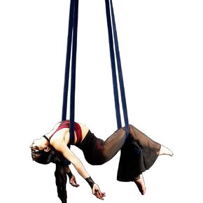 8.2ft 2.5m الأشرطة الجوية الحبال اليوغا الجوية البهلوانية الجسم حلقة جوية ترابيز أجهزة السيرك المعدات ثلاثة طبقة الأشرطة 1 أزواج in Kuwait