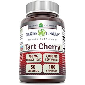 صيغ مذهلة تارت الكرز استخراج 7000 ملغ لكل وجبة 200 كبسولة ملحق | غير معدل وراثيًا | خالي من الغلوتين | صنع فى أمريكا in Kuwait
